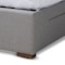 Baxton Studio Leni Light Grey 4-Drawer Queen Size Platform Storage Bed Frame 157-9583 - alternate 9